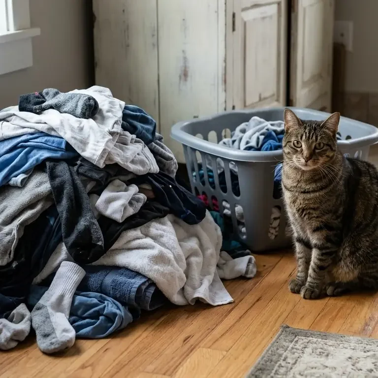 Why does my cat pee on my clothes? Real reasons and how to stop it