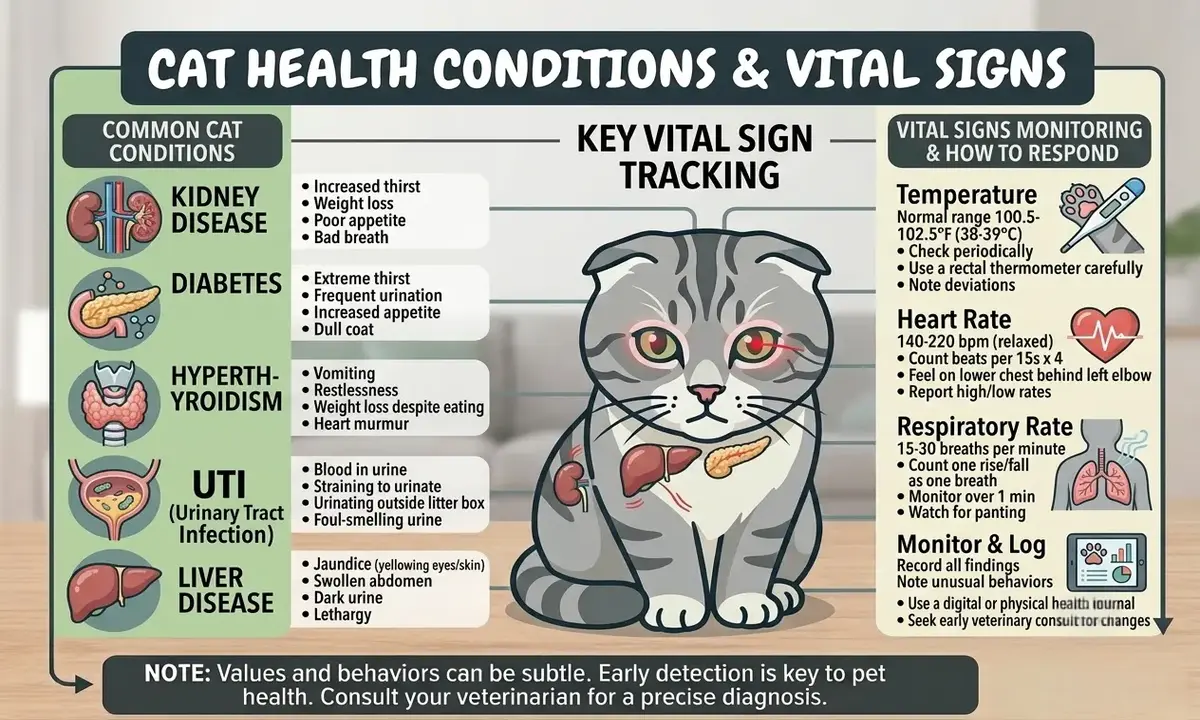 Infographic of medical causes of increased thirst in cats