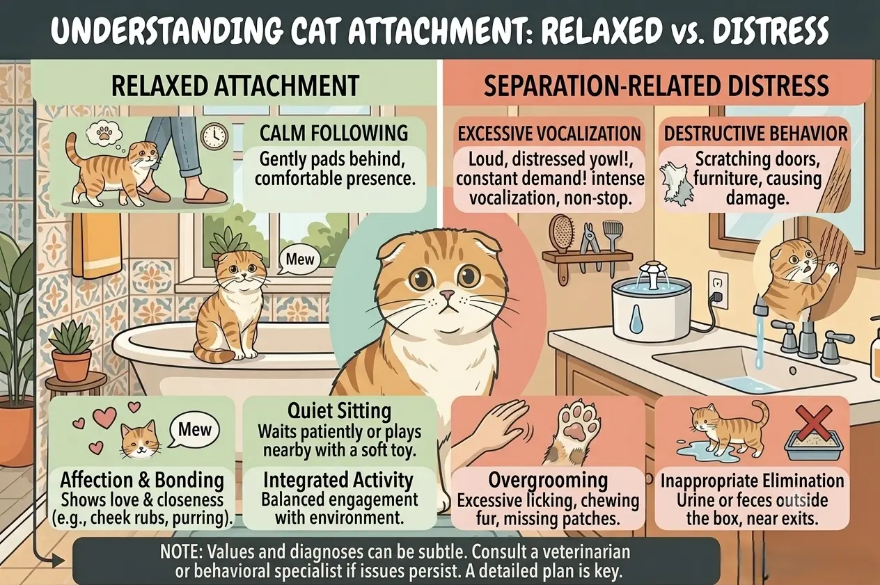Cat attachment versus separation anxiety signs