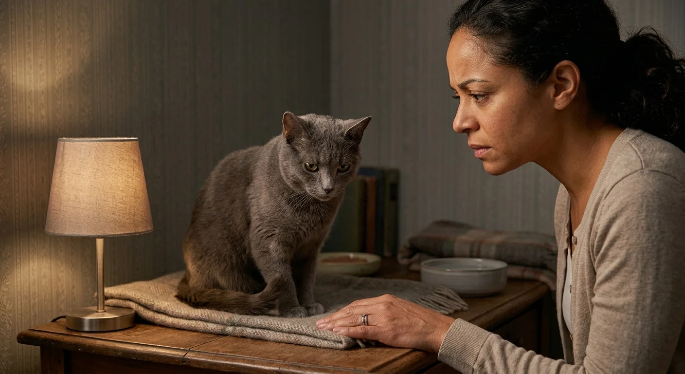 Owner noticing subtle changes in a cat’s health and behavior