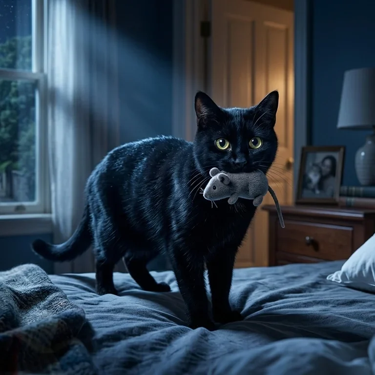 Why Does My Cat Bring Me Toys at Night?